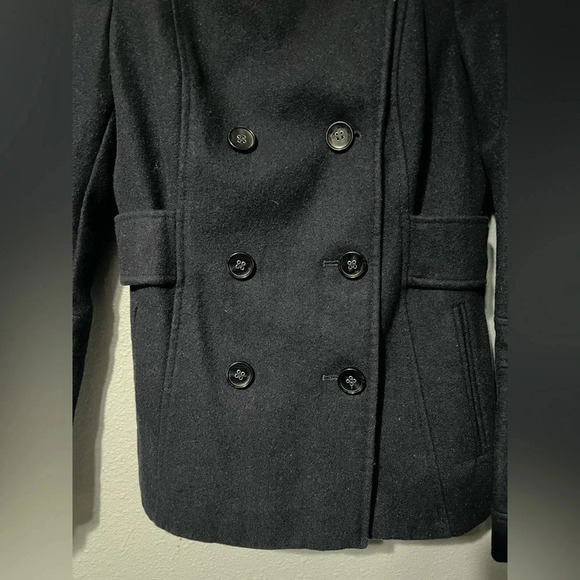 Victoria’s Secret NAVY Double Breasted Wool Blend Peacoat Retro SZ 6 Women EUC - Picture 6 of 9